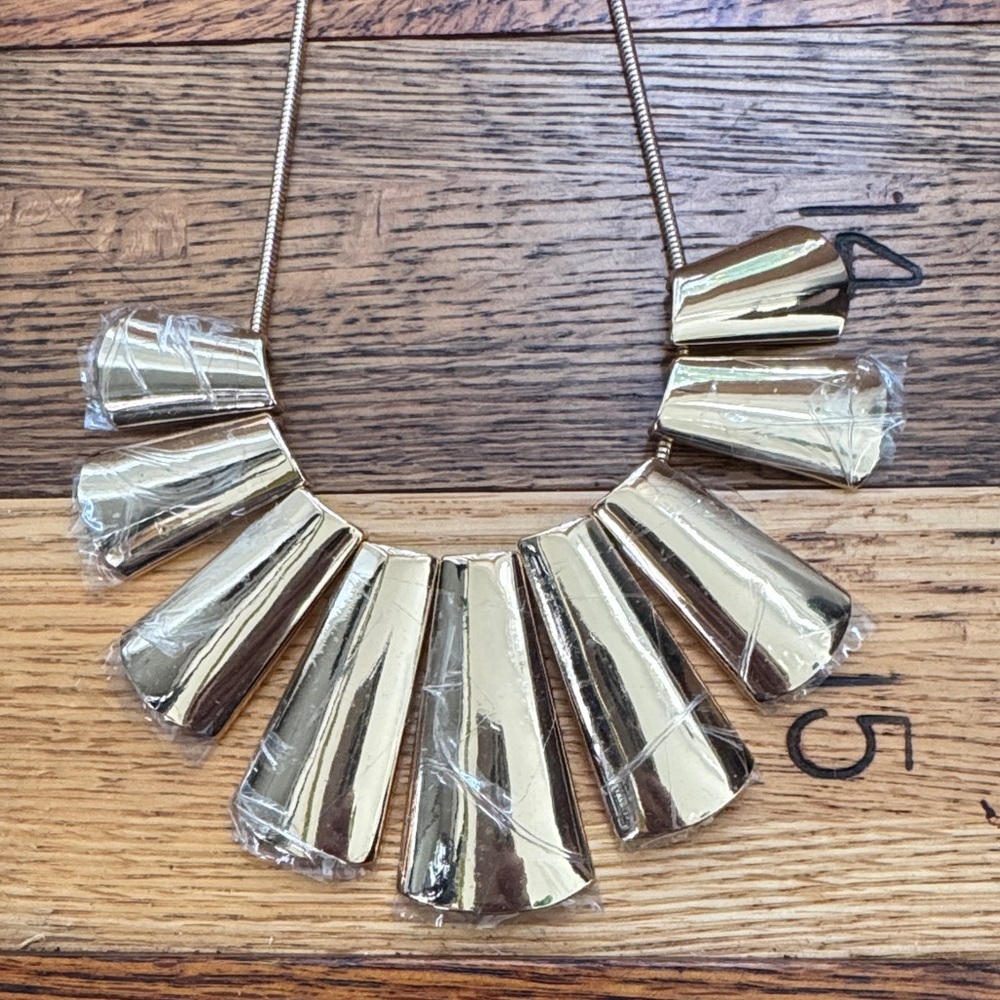 Trina Turk Gold Fan Necklace